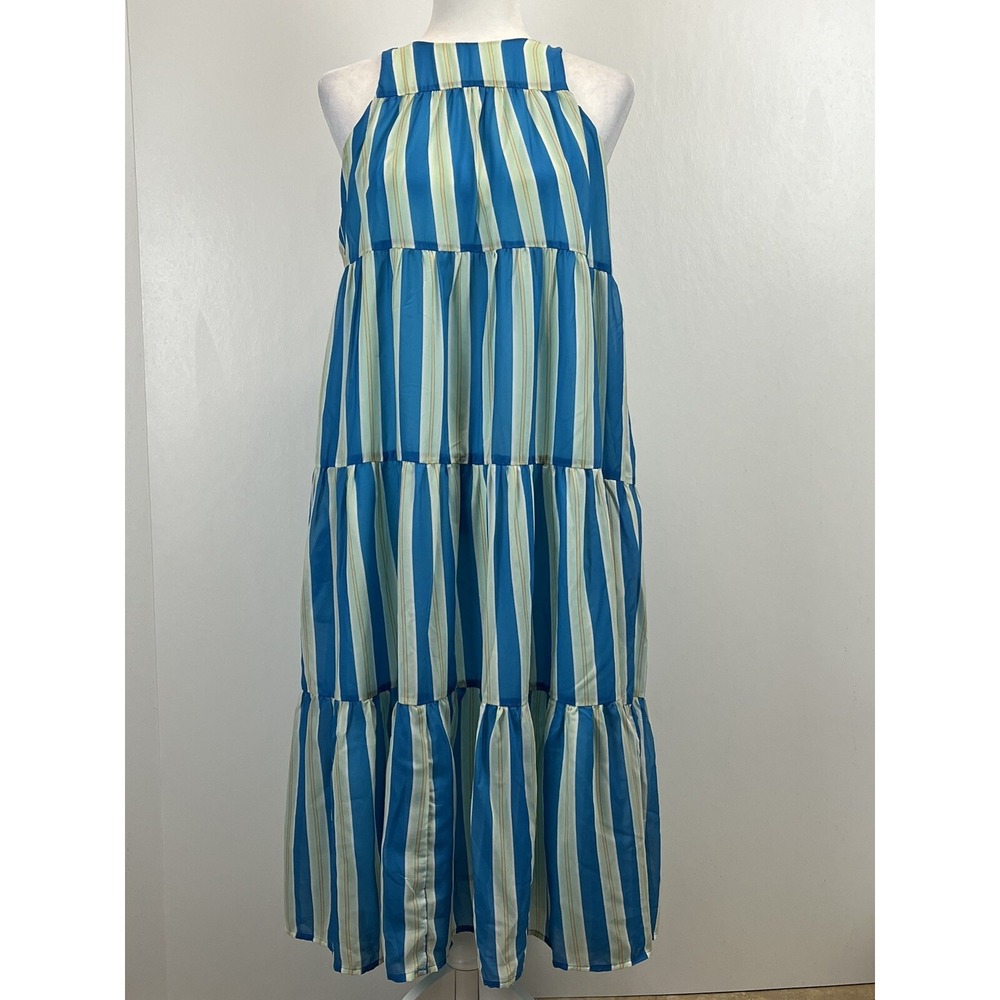 Olivia James the Label Hampden Dress Sz XSmall Midi Maxi Pockets Flowy Tiered
